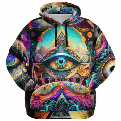 Trippy Psychadelic Cosmic Eye Athletic Hoodie! Spiritual Aesthetic Art HOO-DESIGN.SHOP