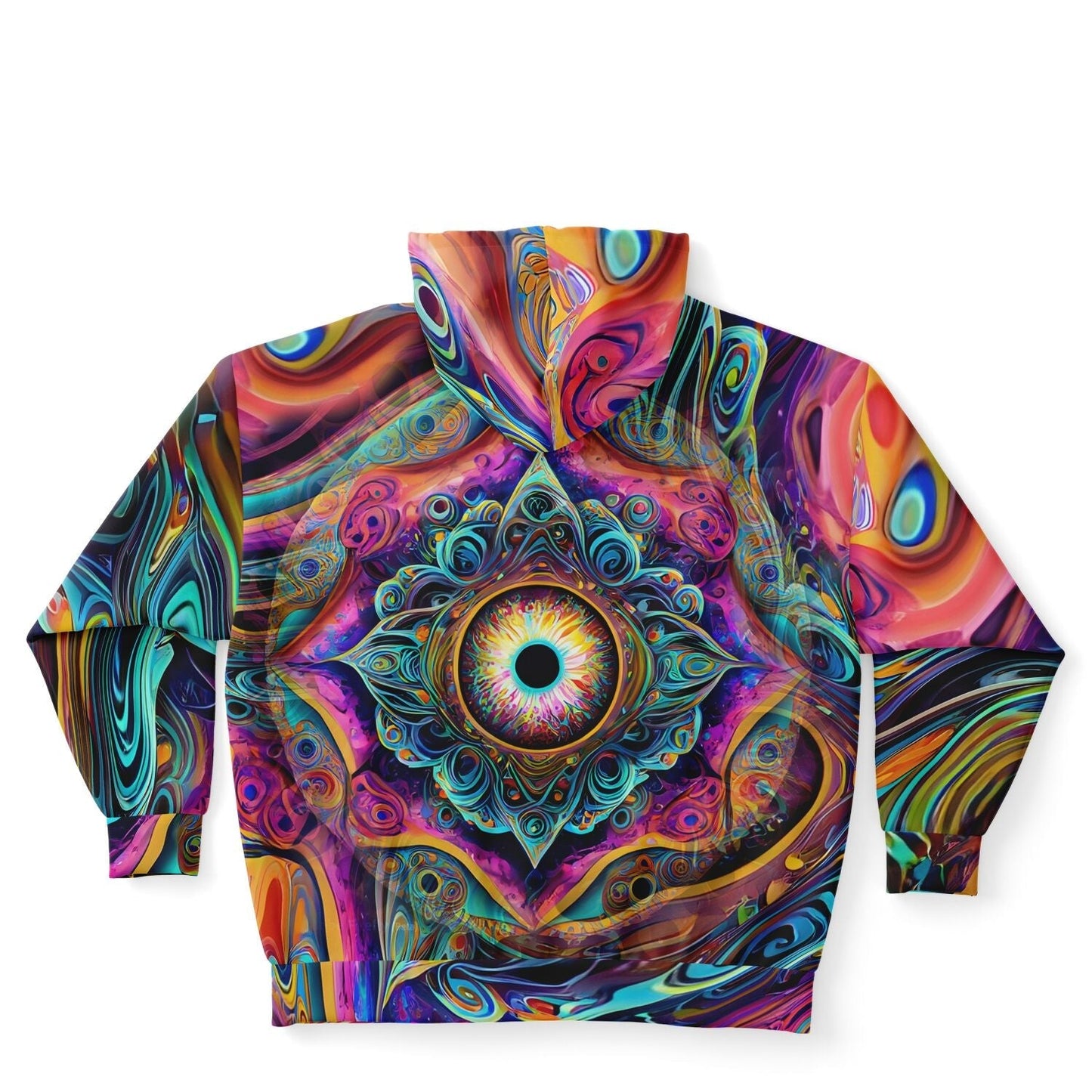 Trippy Psychedelic Cosmic Eye Aesthetic Plus-size Ziphoodie For Ravers HOO-DESIGN.SHOP