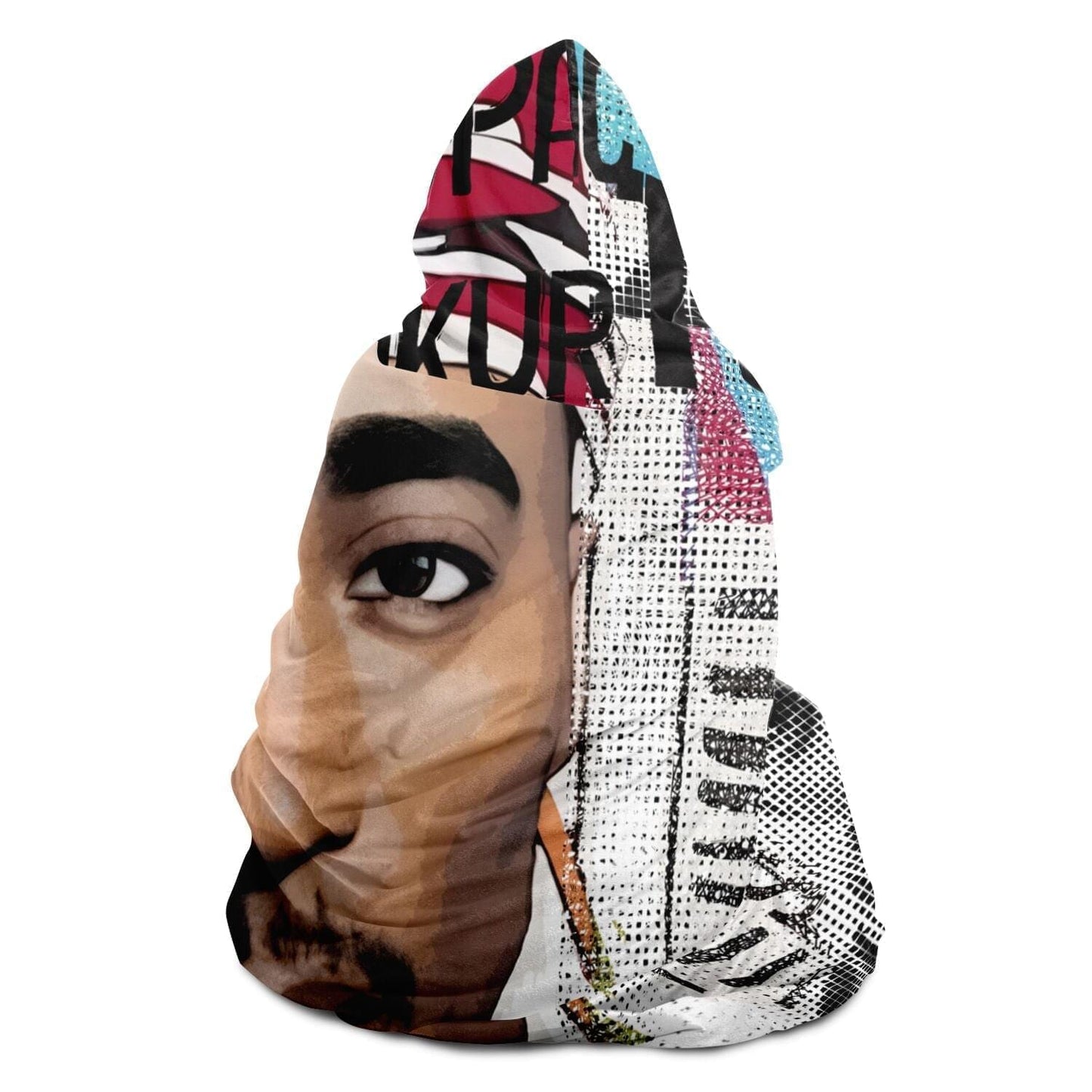 Tupac Shakur Drawing Hooded Blanket HOO-DESIGN.SHOP
