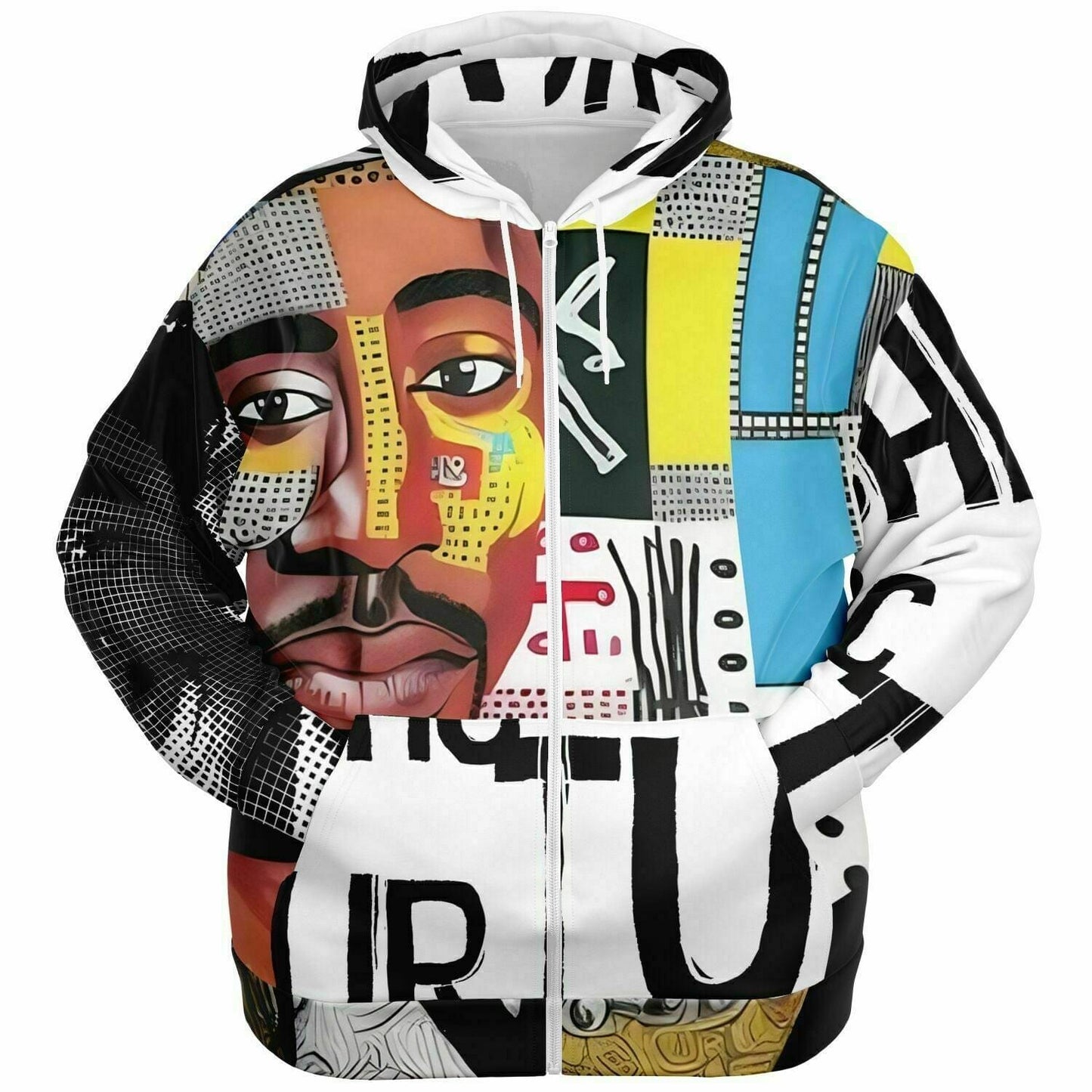Tupac Shakur Drawing UNISEX Plus-size Zip Hoodie HOO-DESIGN.SHOP