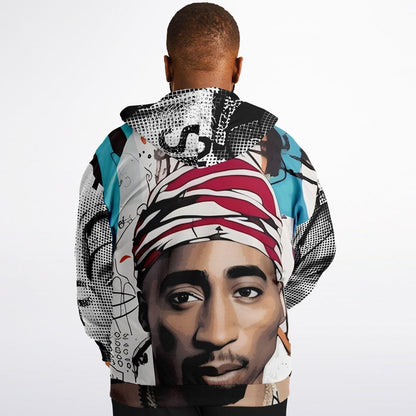 Tupac Shakur Drawing Unisex Plus-size Zip hoodie HOO-DESIGN.SHOP