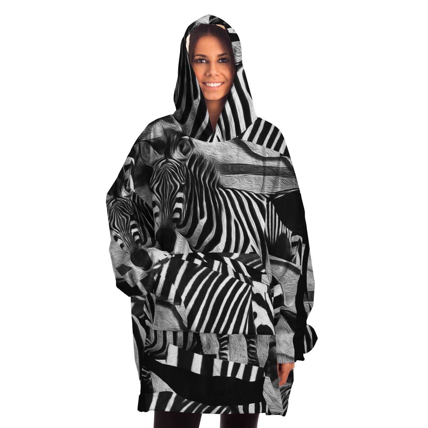 Zebra Artwork Snug Hoodie Gift Idea HOO-DESIGN.SHOP