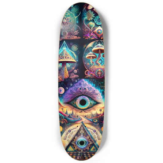 Egg Shape Psychedelic Skateboard