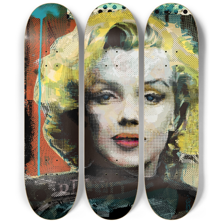 Marilyn Halftones 3 decks Wall Series