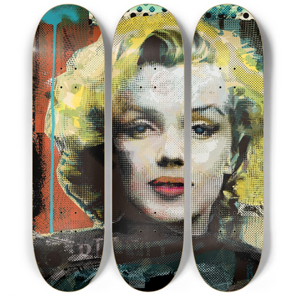 Marilyn Halftones 3 decks Wall Series