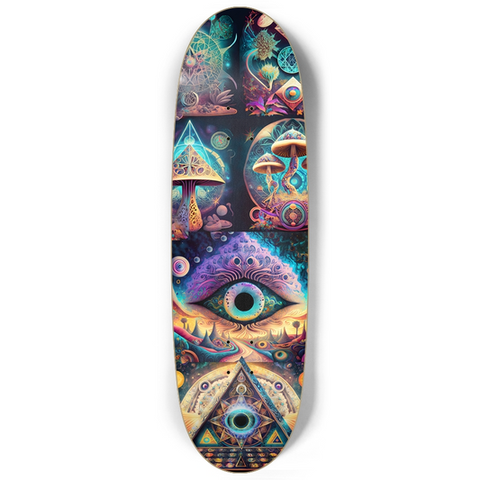 Egg Shape Psychedelic Skateboard