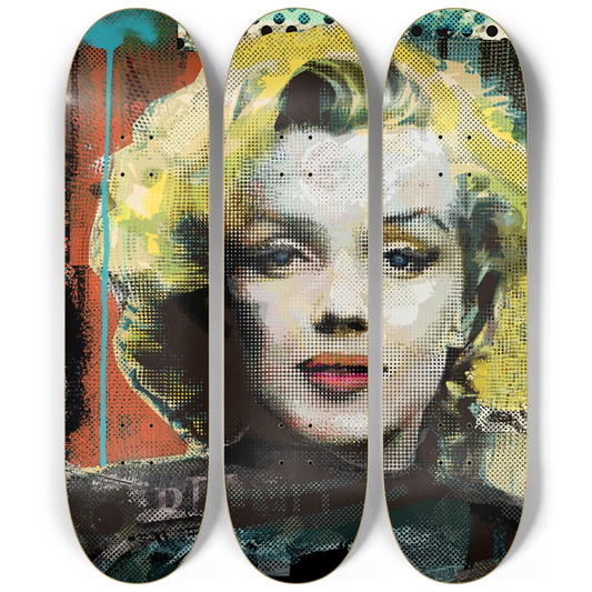 Marilyn Halftones 3 decks Wall Series