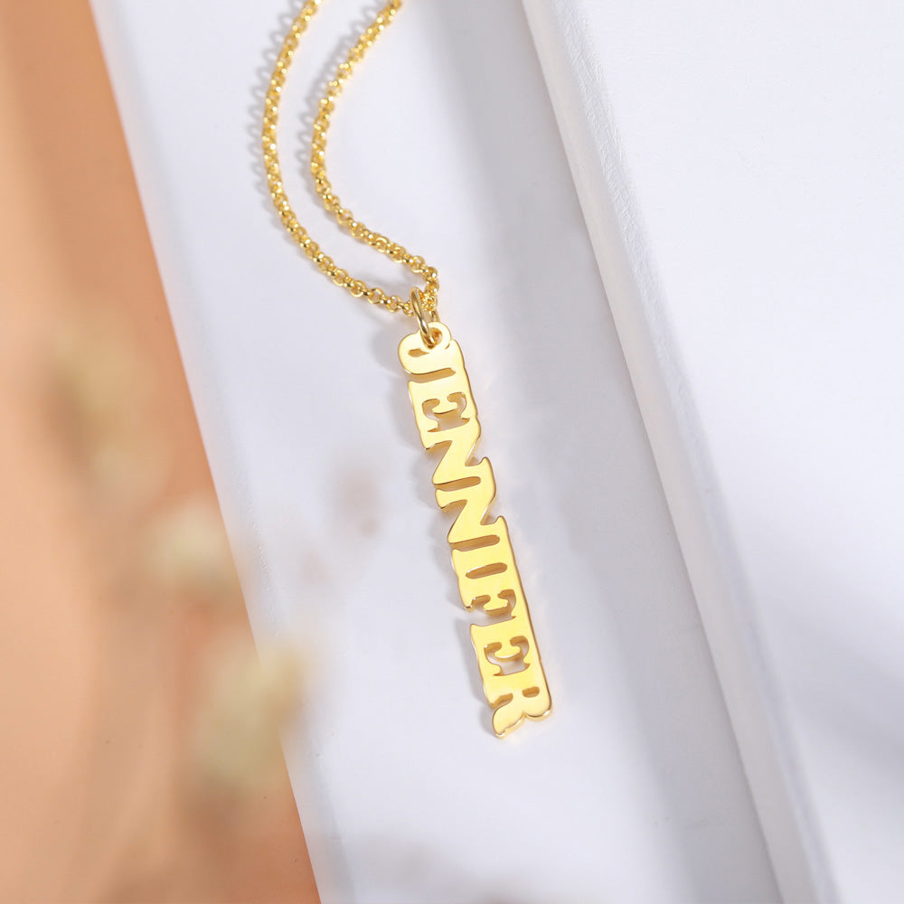 Personalized Vertical Name Necklace for birthdays and anniversaries