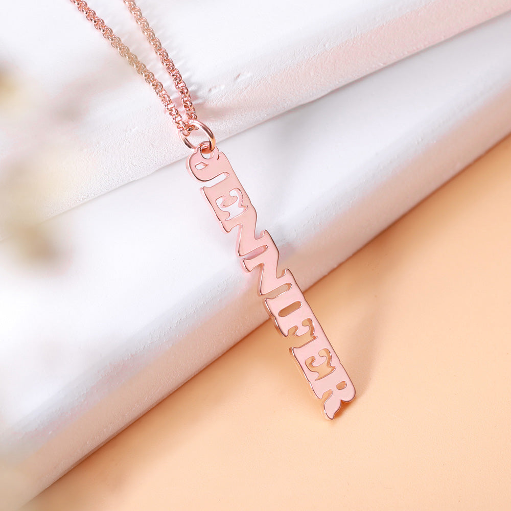 Personalized Vertical Name Necklace for birthdays and anniversaries