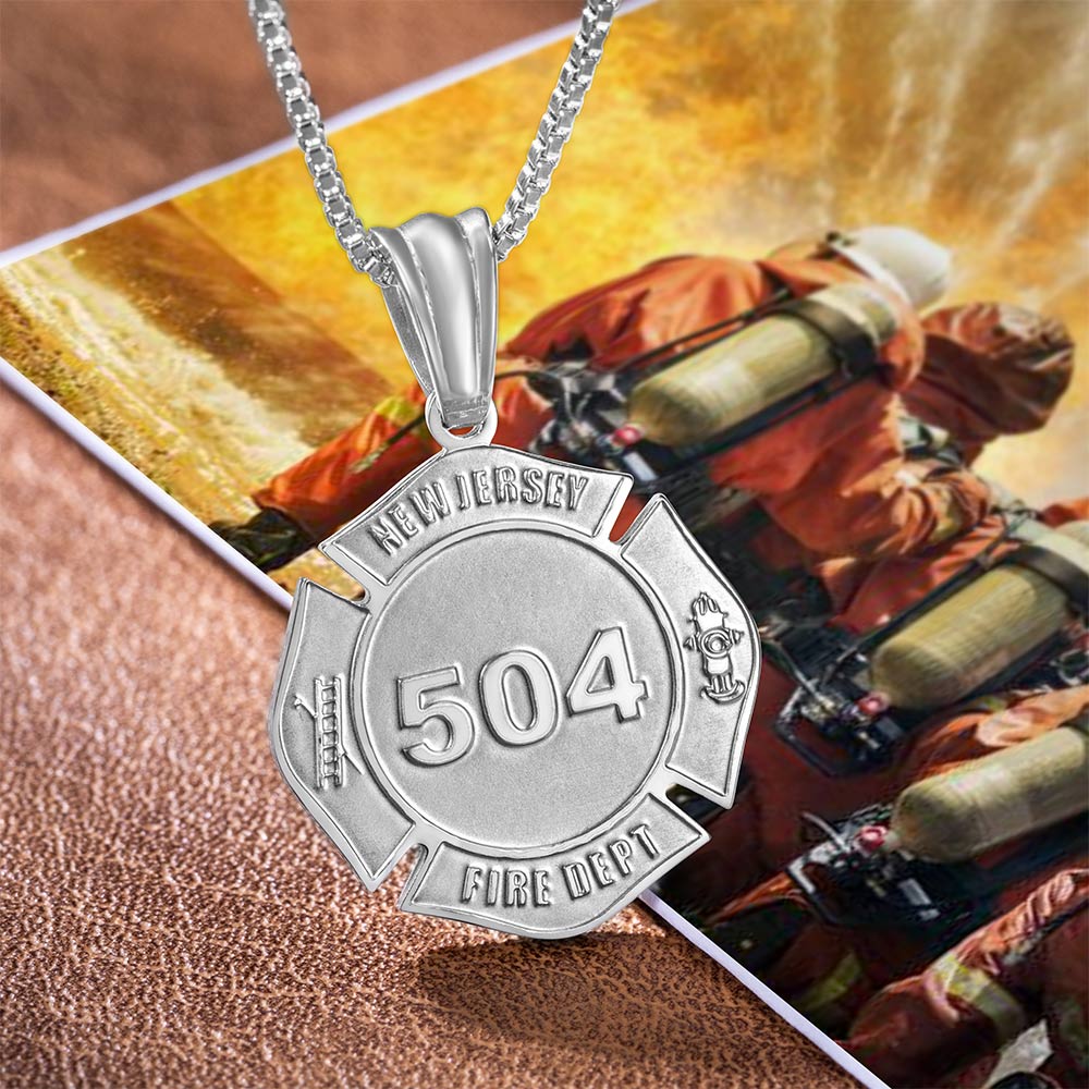 Custom Firefighter Necklace, Ideal Personalized Gifts for Firefighters