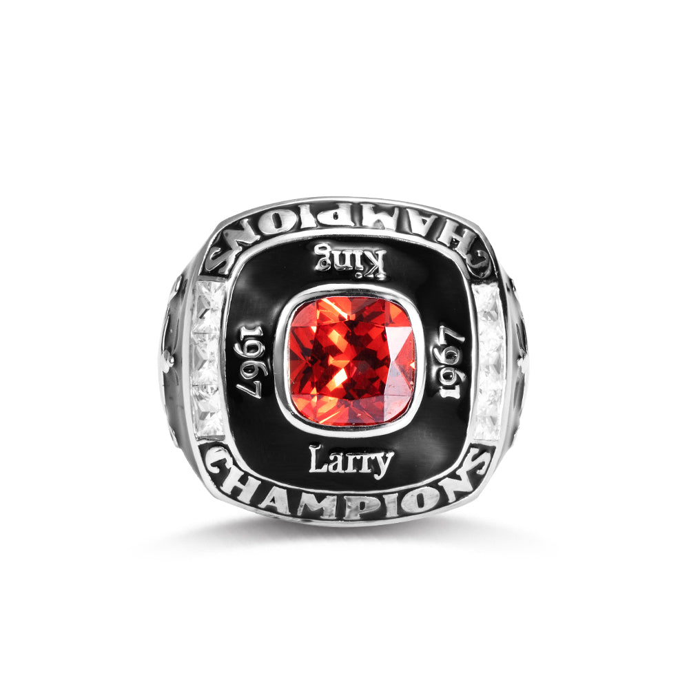 Personalized Championship Ring Sterling Silver 925 US Army Sports Fans