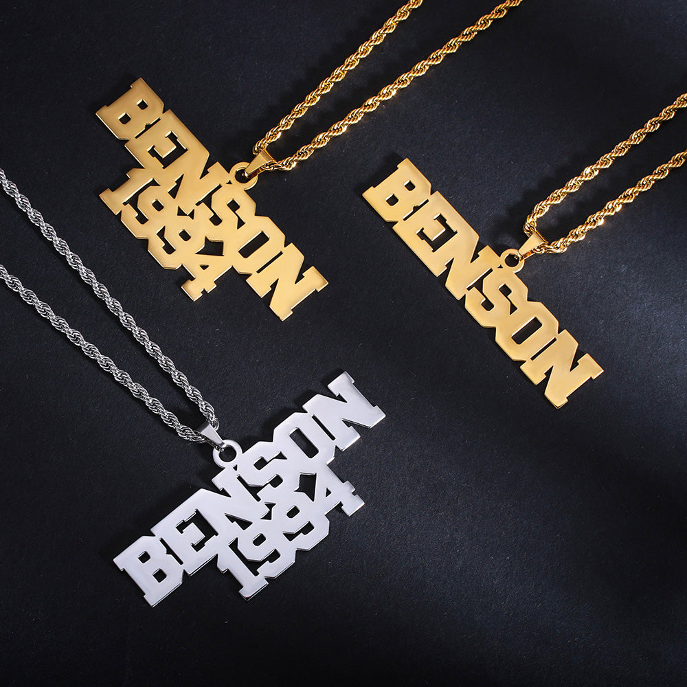 Personalized Hip Hop Name Necklace for Man