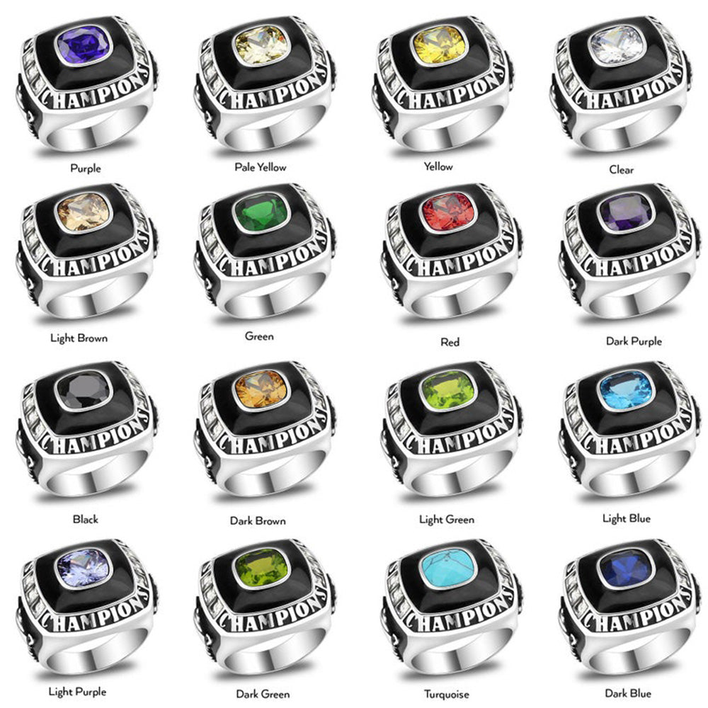 Personalized Championship Ring Sterling Silver 925 US Army Sports Fans